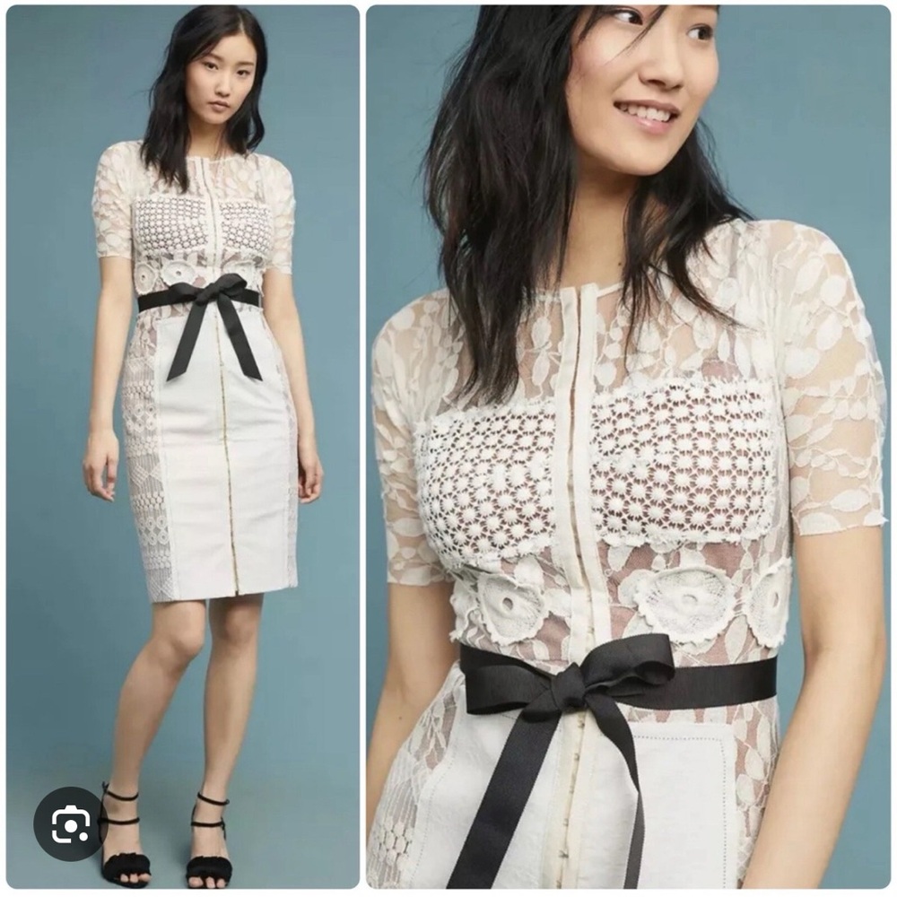 Byron Lars Cream Lace Dress
